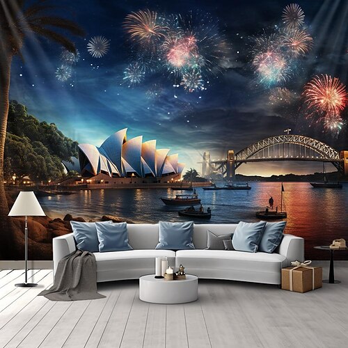 Christmas Sydney View Hanging Tapestry Wall Art Xmas Large Tapestry Mural Decor Photograph Backdrop Blanket Curtain Home Bedroom Living Room Decoration
Christmas Sydney View Hanging Tapestry Wall Art Xmas Large Tapestry Mural Decor Photograph Backdrop Blanket Curtain Home Bedroom Living Room Decoration