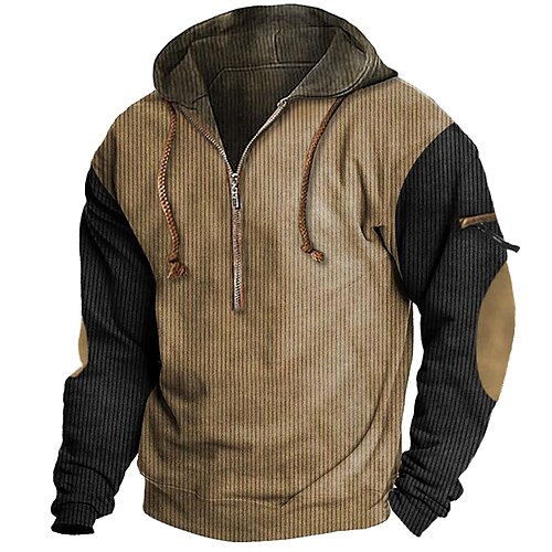 Homme Sweat à capuche Sweat à capuche quart zippé Vert Véronèse Bleu Marron Gris Capuche Bloc de couleur Patchwork Sport Loisir du quotidien Vacances Velours Côtelé Rétro Vintage Frais Décontractées
Homme Sweat à capuche Sweat à capuche quart zippé Vert Véronèse Bleu Marron Gris Capuche Bloc de couleur Patchwork Sport Loisir du quotidien Vacances Velours Côtelé Rétro Vintage Frais Décontractées