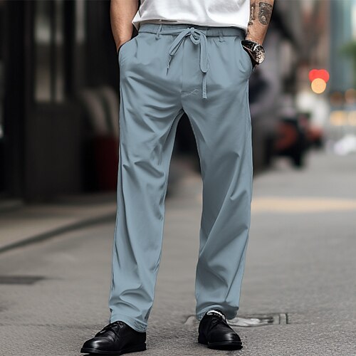 Men's Trousers Chinos Chino Pants Pocket Drawstring Elastic Waist Plain Comfort Breathable Outdoor Daily Going out Cotton Blend Fashion Casual Dark Khaki Light Khaki
Men's Trousers Chinos Chino Pants Pocket Drawstring Elastic Waist Plain Comfort Breathable Outdoor Daily Going out Cotton Blend Fashion Casual Dark Khaki Light Khaki