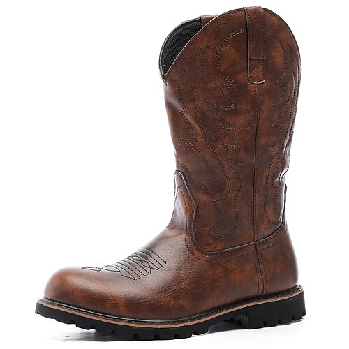 Homme Bottes Bottes Cow boy Rétro Marche Décontractées du quotidien Cuir Confortable Bottine / Demi Botte Mocassins Broderie marron Marron Printemps Automne
Homme Bottes Bottes Cow boy Rétro Marche Décontractées du quotidien Cuir Confortable Bottine / Demi Botte Mocassins Broderie marron Marron Printemps Automne