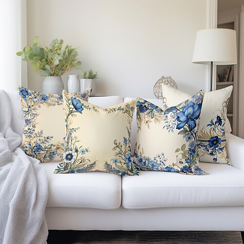 Housse de coussin double face à fleurs bleues, taie d'oreiller carrée décorative douce, pour chambre à coucher, salon, canapé, chaise, 4 pièces
Housse de coussin double face à fleurs bleues, taie d'oreiller carrée décorative douce, pour chambre à coucher, salon, canapé, chaise, 4 pièces