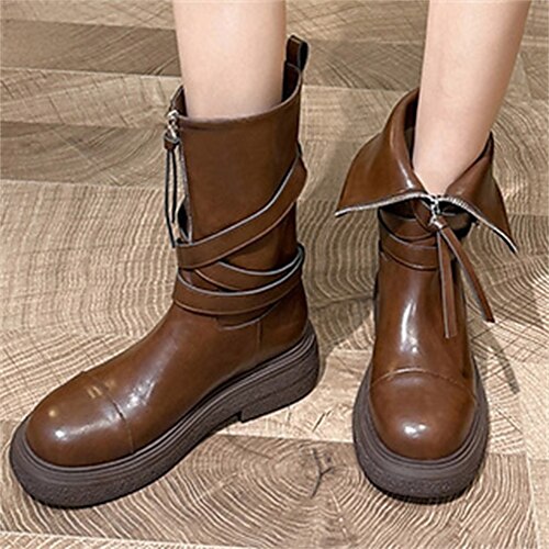 Damen Stiefel Motorradstiefel Arbeitsschuhe Reitstiefel Outdoor Täglich Stiefel mit mittlerer Wade Reißverschluss Flacher Absatz Runde Zehe Vintage Modisch Komfort Kunstleder Reißverschluss Feste
Damen Stiefel Motorradstiefel Arbeitsschuhe Reitstiefel Outdoor Täglich Stiefel mit mittlerer Wade Reißverschluss Flacher Absatz Runde Zehe Vintage Modisch Komfort Kunstleder Reißverschluss Feste