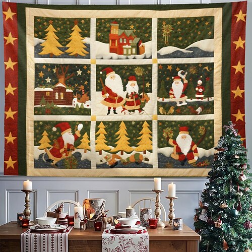art de courtepointe de noël suspendus tapisserie mur art noël grande tapisserie décor mural photographie toile de fond couverture rideau maison chambre salon décoration
art de courtepointe de noël suspendus tapisserie mur art noël grande tapisserie décor mural photographie toile de fond couverture rideau maison chambre salon décoration