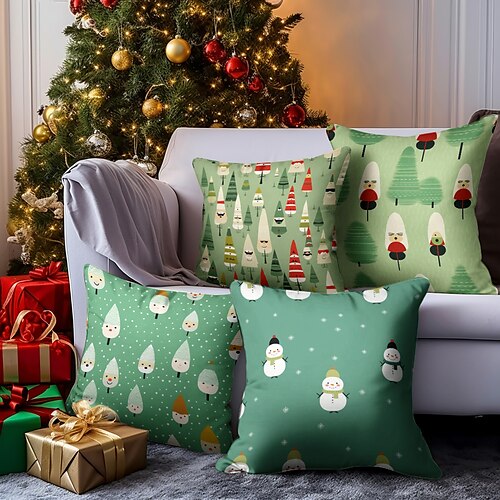 Christmas Cartoon Double Side Pillow Cover 4PC Xmas Soft Decorative Square Cushion Case Pillowcase for Bedroom Livingroom Sofa Couch Chair
Christmas Cartoon Double Side Pillow Cover 4PC Xmas Soft Decorative Square Cushion Case Pillowcase for Bedroom Livingroom Sofa Couch Chair