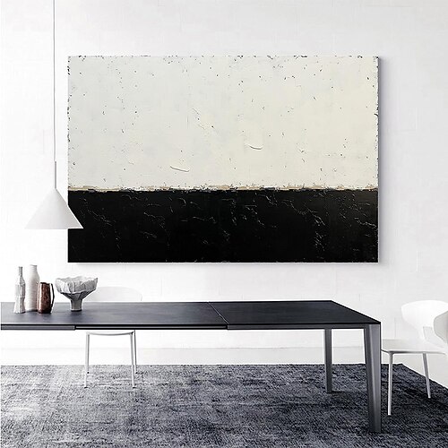 Handgefertigtes Ölgemälde auf Leinwand, Wandkunst, Dekoration, moderne abstrakte Schwarz-Weiß-Schlichtheit für die Inneneinrichtung, gerolltes, rahmenloses, ungedehntes Gemälde
Handgefertigtes Ölgemälde auf Leinwand, Wandkunst, Dekoration, moderne abstrakte Schwarz-Weiß-Schlichtheit für die Inneneinrichtung, gerolltes, rahmenloses, ungedehntes Gemälde