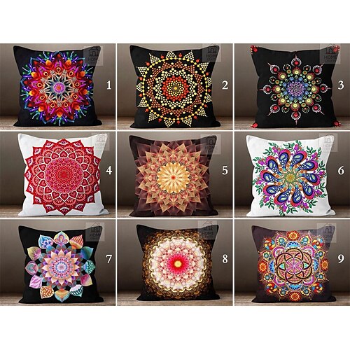 Mandala-Bohemien-Doppelseiten-Kissenbezug, 1 Stück, weicher, dekorativer quadratischer Kissenbezug für Schlafzimmer, Wohnzimmer, Sofa, Couch, Stuhl
Mandala-Bohemien-Doppelseiten-Kissenbezug, 1 Stück, weicher, dekorativer quadratischer Kissenbezug für Schlafzimmer, Wohnzimmer, Sofa, Couch, Stuhl