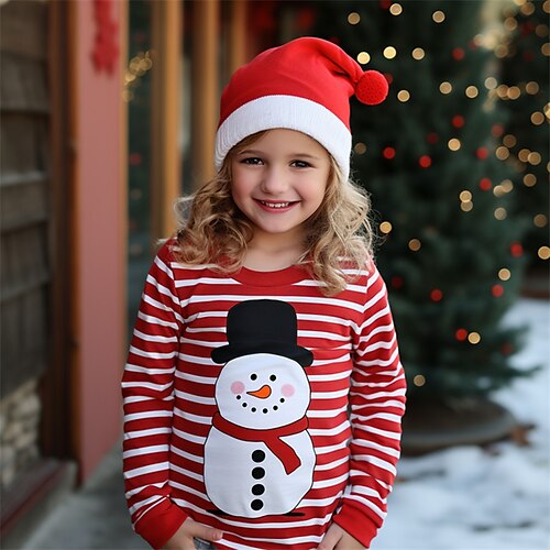 Weihnachten Mädchen 3D Schneemann Streifen T-Shirt Hemd Langarm 3D-Druck Herbst Winter Aktiv Modisch Kuschelig Polyester kinderkleidung 3-12 Jahre Rundhalsausschnitt Outdoor Casual Täglich Regular Fit
Weihnachten Mädchen 3D Schneemann Streifen T-Shirt Hemd Langarm 3D-Druck Herbst Winter Aktiv Modisch Kuschelig Polyester kinderkleidung 3-12 Jahre Rundhalsausschnitt Outdoor Casual Täglich Regular Fit