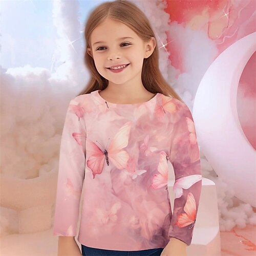 Fille 3D Papillon Tee-shirts Chemise manche longue 3D effet Automne Hiver Actif Mode Le style mignon Polyester Enfants 3-12 ans Col Ras du Cou Extérieur Casual du quotidien Standard
Fille 3D Papillon Tee-shirts Chemise manche longue 3D effet Automne Hiver Actif Mode Le style mignon Polyester Enfants 3-12 ans Col Ras du Cou Extérieur Casual du quotidien Standard