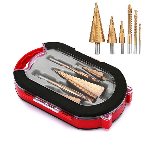 6 Stück titanbeschichtete HSS-Stufenbohrer – metrisch 4-12/20/32 mm 3, 6, 8 Sägebohrer – perfekt zum Bohren DIY-Projekte!
6 Stück titanbeschichtete HSS-Stufenbohrer – metrisch 4-12/20/32 mm 3, 6, 8 Sägebohrer – perfekt zum Bohren DIY-Projekte!