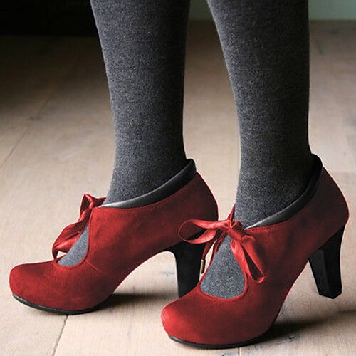 Mujer Tacones Zapatos de Navidad Zapatos de gamuza Mary Jane Boda Fiesta Navidad Tacón Cuadrado Dedo redondo Vintage Elegante Sensual Ante Sintético Mocasín Color sólido Vino Rojo Morado
Mujer Tacones Zapatos de Navidad Zapatos de gamuza Mary Jane Boda Fiesta Navidad Tacón Cuadrado Dedo redondo Vintage Elegante Sensual Ante Sintético Mocasín Color sólido Vino Rojo Morado