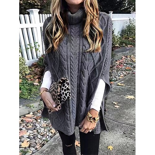 Damen Schultertuch Rollkragen Gedrehtes Stricken Fledermaus Ärmel Acryl Strick Herbst Winter Standard Outdoor Täglich Ausgehen Modisch Strassenmode Brautkleider schlicht 3/4 Ärmel Einfarbig Schwarz
Damen Schultertuch Rollkragen Gedrehtes Stricken Fledermaus Ärmel Acryl Strick Herbst Winter Standard Outdoor Täglich Ausgehen Modisch Strassenmode Brautkleider schlicht 3/4 Ärmel Einfarbig Schwarz