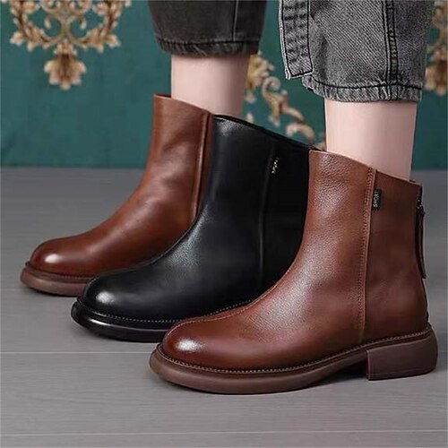 Mulheres Botas Tamanhos Grandes sapatos descalços Sapatos vintage Ao ar livre Diário Botas Botas Tornozelo Sem Salto Ponta Redonda Vintage Casual Minimalismo Couro Ecológico zíper Preto Marron
Mulheres Botas Tamanhos Grandes sapatos descalços Sapatos vintage Ao ar livre Diário Botas Botas Tornozelo Sem Salto Ponta Redonda Vintage Casual Minimalismo Couro Ecológico zíper Preto Marron