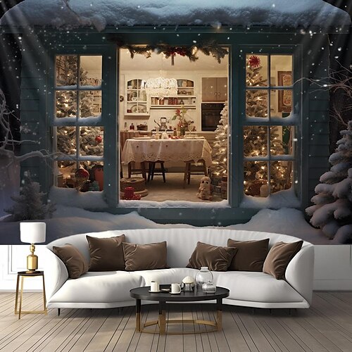 Noël fenêtre vue intérieur suspendu tapisserie mur art noël grande tapisserie décor mural photographie toile de fond couverture rideau maison chambre salon décoration
Noël fenêtre vue intérieur suspendu tapisserie mur art noël grande tapisserie décor mural photographie toile de fond couverture rideau maison chambre salon décoration