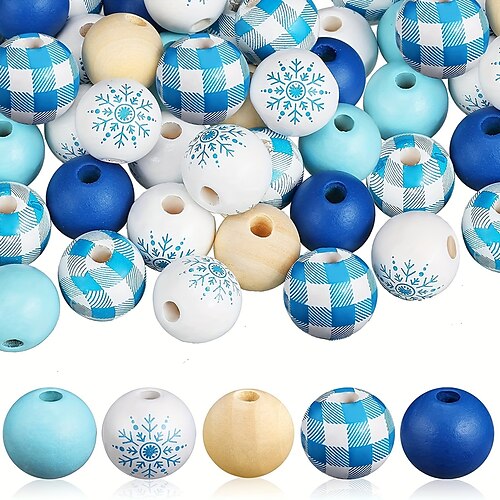Cuentas de madera de Navidad, cuentas de madera coloridas de invierno, cuentas de madera rústicas de búfalo para manualidades, guirnalda de cuentas, decoración del hogar (color clásico, patrón de copo
Cuentas de madera de Navidad, cuentas de madera coloridas de invierno, cuentas de madera rústicas de búfalo para manualidades, guirnalda de cuentas, decoración del hogar (color clásico, patrón de copo