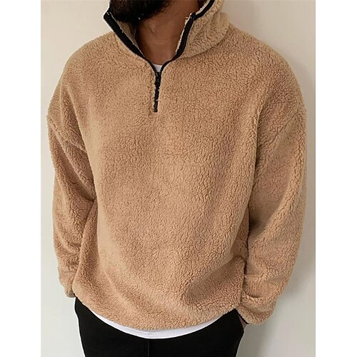 Herren Sweatshirt Pullover Polarvlies Sweatshirt mit Viertelreißverschluss Braun Khaki Troyer Halber Reißverschluss Glatt Sport Natur Täglich Festtage Strassenmode Basic Brautkleider schlicht
Herren Sweatshirt Pullover Polarvlies Sweatshirt mit Viertelreißverschluss Braun Khaki Troyer Halber Reißverschluss Glatt Sport Natur Täglich Festtage Strassenmode Basic Brautkleider schlicht