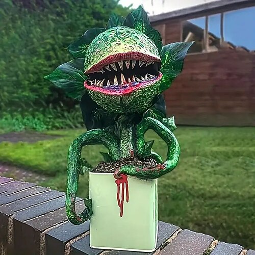 1 peça, estátua de planta canibal - escultura de resina para adereços de terror de Halloween e decorações de jardim
1 peça, estátua de planta canibal - escultura de resina para adereços de terror de Halloween e decorações de jardim