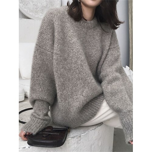 Pull Femme A côtes Tricoter Col Ras du Cou Acrylique énorme Automne Hiver Normal Extérieur du quotidien Sortie mode Décontractées Flexible manche longue Couleur unie Noir Rose Claire Marron Taille
Pull Femme A côtes Tricoter Col Ras du Cou Acrylique énorme Automne Hiver Normal Extérieur du quotidien Sortie mode Décontractées Flexible manche longue Couleur unie Noir Rose Claire Marron Taille