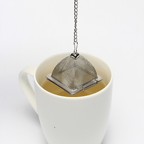 Colador de té en forma de pirámide, utensilio de cocina creativo, colador triangular de acero inoxidable, 1 unidad
Colador de té en forma de pirámide, utensilio de cocina creativo, colador triangular de acero inoxidable, 1 unidad
