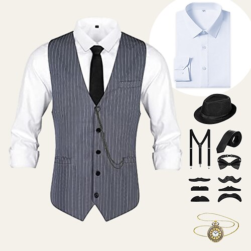 Retro Vintage Loucos anos 20 Anos 20 Roupa Camisa Colete Chapéu panamá Cavalheiro Mafioso Homens Cosplay Ocasiões Especiais Dia Das Bruxas Festa / Noite Baile de Formatura Festival Colete
Retro Vintage Loucos anos 20 Anos 20 Roupa Camisa Colete Chapéu panamá Cavalheiro Mafioso Homens Cosplay Ocasiões Especiais Dia Das Bruxas Festa / Noite Baile de Formatura Festival Colete