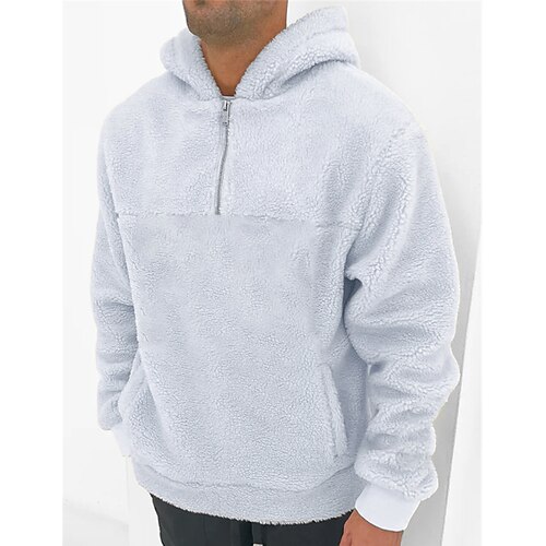 Homens Moletom Fleece Quarter Zipper Hoodie Branco Com Capuz Bloco de cor Bolsos Desportos e Ar livre Diário Feriado Roupa de rua Legal Casual Outono inverno Roupa Moletons Moletons Manga Longa
Homens Moletom Fleece Quarter Zipper Hoodie Branco Com Capuz Bloco de cor Bolsos Desportos e Ar livre Diário Feriado Roupa de rua Legal Casual Outono inverno Roupa Moletons Moletons Manga Longa