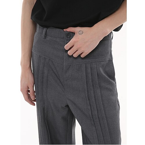 Homens Social Calças Calças de Terno Pregueado Bolsos Tecido Conforto Respirável Ao ar livre Diário Para Noite Moda Casual Preto Cinzento
Homens Social Calças Calças de Terno Pregueado Bolsos Tecido Conforto Respirável Ao ar livre Diário Para Noite Moda Casual Preto Cinzento