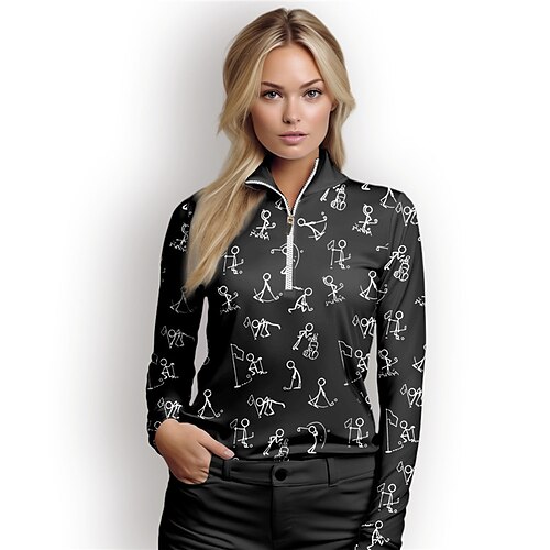 Femme Sweat à capuche de golf Pull de golf Sweat Golf Chaud Respirable Evacuation de l'humidité manche longue Vêtements d'extérieur de golf Top Standard Poches latérales 1/4 Zip Imprimé Printemps
Femme Sweat à capuche de golf Pull de golf Sweat Golf Chaud Respirable Evacuation de l'humidité manche longue Vêtements d'extérieur de golf Top Standard Poches latérales 1/4 Zip Imprimé Printemps