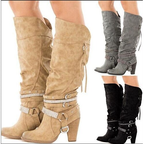 Mujer Botas Botas de Moto Tallas Grandes Botas de tacon Exterior Diario Botas hasta la rodilla Hebilla Tacón Cono Tacón Cuadrado Dedo redondo Vintage Casual Minimalismo Cuero Sintético Cremallera
Mujer Botas Botas de Moto Tallas Grandes Botas de tacon Exterior Diario Botas hasta la rodilla Hebilla Tacón Cono Tacón Cuadrado Dedo redondo Vintage Casual Minimalismo Cuero Sintético Cremallera
