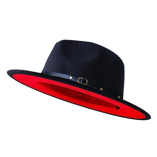 Chapeaux fedora à large bord, robe bicolore, chapeau panama en feutre, taille audlt large, style punk gothique classique
Chapeaux fedora à large bord, robe bicolore, chapeau panama en feutre, taille audlt large, style punk gothique classique