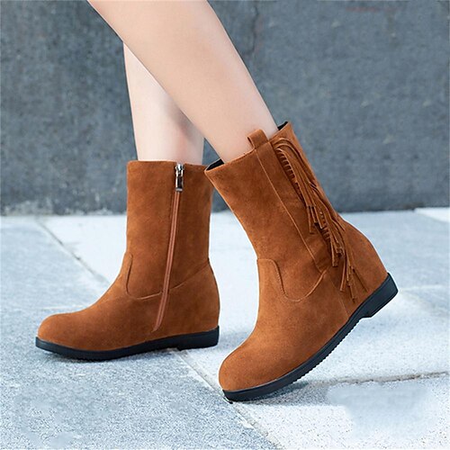 Femme Bottes Chaussures en daim Grandes Tailles Extérieur du quotidien Doublé en Polaire Bottes mi-mollet Gland Talon Plat Bout rond Rétro Vintage Pluche Confort Faux suède Fermeture Noir Marron Vert
Femme Bottes Chaussures en daim Grandes Tailles Extérieur du quotidien Doublé en Polaire Bottes mi-mollet Gland Talon Plat Bout rond Rétro Vintage Pluche Confort Faux suède Fermeture Noir Marron Vert
