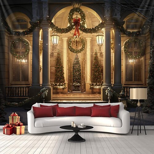 Maison de Noël suspendue tapisserie murale art grande tapisserie de Noël décor mural photographie toile de fond couverture rideau maison chambre salon décoration
Maison de Noël suspendue tapisserie murale art grande tapisserie de Noël décor mural photographie toile de fond couverture rideau maison chambre salon décoration