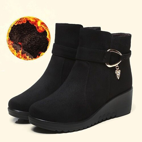 Mulheres Botas Botas de Neve Diário Forrada com Fleece Botas Botas Tornozelo Inverno Presilha Salto Plataforma Ponta Redonda Felpudo Casual Conforto Camursa Sintética zíper Côr Sólida Preto
Mulheres Botas Botas de Neve Diário Forrada com Fleece Botas Botas Tornozelo Inverno Presilha Salto Plataforma Ponta Redonda Felpudo Casual Conforto Camursa Sintética zíper Côr Sólida Preto