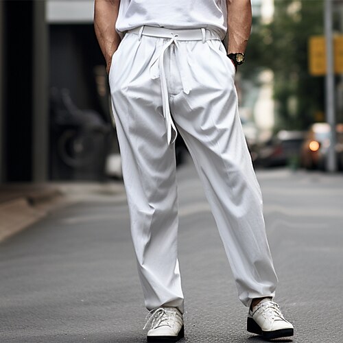 Hombre Pantalones Chinos pantalones chinos Bolsillo Correa Cintura elástica Plano Comodidad Transpirable Exterior Diario Noche Mezcla de Algodón Moda Casual Blanco
Hombre Pantalones Chinos pantalones chinos Bolsillo Correa Cintura elástica Plano Comodidad Transpirable Exterior Diario Noche Mezcla de Algodón Moda Casual Blanco