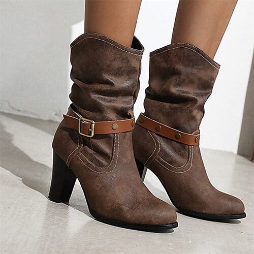 Damen Stiefel Übergrössen Outdoor Täglich Stiefel mit mittlerer Wade Schnalle Blockabsatz Runde Zehe Vintage Brautkleider schlicht Minimalismus Kunstleder PU Halbschuhe Feste Farbe Schwarz Rot Braun
Damen Stiefel Übergrössen Outdoor Täglich Stiefel mit mittlerer Wade Schnalle Blockabsatz Runde Zehe Vintage Brautkleider schlicht Minimalismus Kunstleder PU Halbschuhe Feste Farbe Schwarz Rot Braun