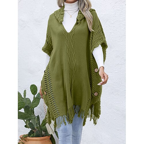 Damen Schultertuch Mit Kapuze Gerippt Stricken Polyester Taste Quaste Strick Herbst Winter Lang Outdoor Täglich Ausgehen Modisch Brautkleider schlicht Weich Halbe Ärmel Feste Farbe Schwarz Rosa
Damen Schultertuch Mit Kapuze Gerippt Stricken Polyester Taste Quaste Strick Herbst Winter Lang Outdoor Täglich Ausgehen Modisch Brautkleider schlicht Weich Halbe Ärmel Feste Farbe Schwarz Rosa