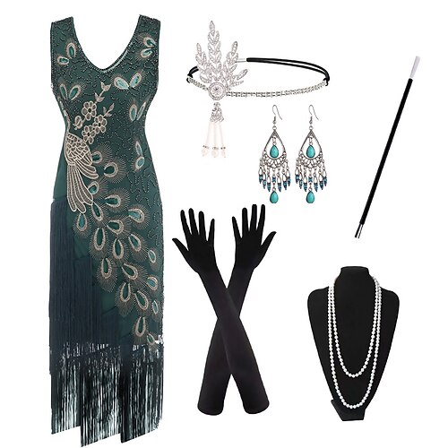 Retro Vintage Roaring 20s 1920s Flapper Dress Cosplay Costume Outfits Flapper Headband The Great Gatsby Women's Sequins Tassel Fringe Cosplay Costume Christmas Halloween Party / Evening Dress
Retro Vintage Roaring 20s 1920s Flapper Dress Cosplay Costume Outfits Flapper Headband The Great Gatsby Women's Sequins Tassel Fringe Cosplay Costume Christmas Halloween Party / Evening Dress