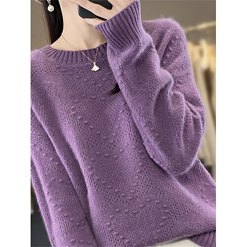 Pull Femme A côtes Tricoter Col Ras du Cou Acrylique énorme Automne Hiver Normal Extérieur du quotidien Sortie mode Décontractées Flexible manche longue Couleur unie Noir Blanche Rose Claire S M L
Pull Femme A côtes Tricoter Col Ras du Cou Acrylique énorme Automne Hiver Normal Extérieur du quotidien Sortie mode Décontractées Flexible manche longue Couleur unie Noir Blanche Rose Claire S M L