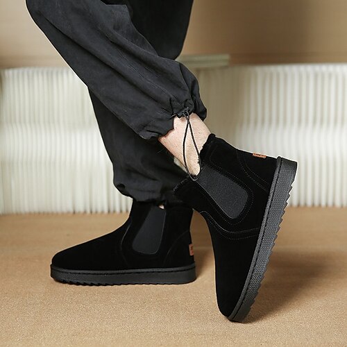 Women's Boots Chelsea Boots Snow Boots Plus Size Daily Fleece Lined Booties Ankle Boots Winter Low Heel Round Toe Casual Synthetics Loafer Solid Colored Dark Brown Black
Women's Boots Chelsea Boots Snow Boots Plus Size Daily Fleece Lined Booties Ankle Boots Winter Low Heel Round Toe Casual Synthetics Loafer Solid Colored Dark Brown Black