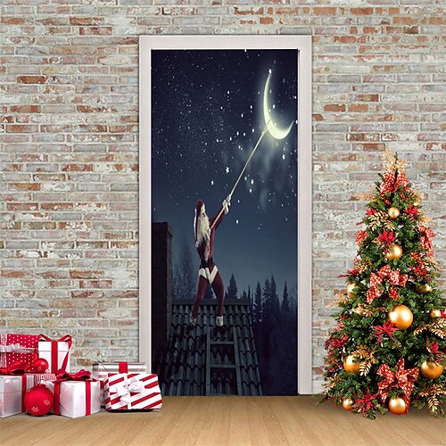 Adesivo decorativo de porta de natal, simulação 3d, móvel, à prova d'água, papel de parede diy, para quarto, sala de estar
Adesivo decorativo de porta de natal, simulação 3d, móvel, à prova d'água, papel de parede diy, para quarto, sala de estar