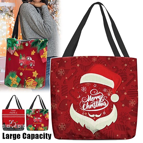 Femme Fourre-tout Sac d'épaule Sac fourre-tout en toile Polyester Extérieur Noël Achats Imprimé Grande Capacité Pliable Poids Léger Personnage
Femme Fourre-tout Sac d'épaule Sac fourre-tout en toile Polyester Extérieur Noël Achats Imprimé Grande Capacité Pliable Poids Léger Personnage