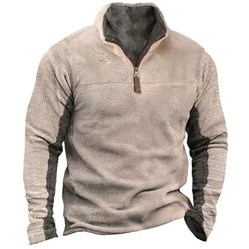 Herren Sweatshirt Pullover Polarvlies Sweatshirt mit Viertelreißverschluss Khaki Stehkragen Glatt Sport Natur Täglich Festtage Vintage Basic Brautkleider schlicht Herbst Winter Bekleidung
Herren Sweatshirt Pullover Polarvlies Sweatshirt mit Viertelreißverschluss Khaki Stehkragen Glatt Sport Natur Täglich Festtage Vintage Basic Brautkleider schlicht Herbst Winter Bekleidung