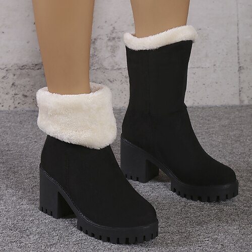 Women's Boots Combat Boots Daily Chunky Heel Round Toe Casual Suede Loafer Black
Women's Boots Combat Boots Daily Chunky Heel Round Toe Casual Suede Loafer Black