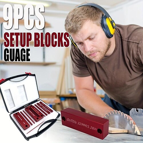 9pcs Set Metric Inch Woodworking Mounting Block Height Gauge Precision Aluminum Alloy Mounting Stick Woodworking Table Saw Accessories
9pcs Set Metric Inch Woodworking Mounting Block Height Gauge Precision Aluminum Alloy Mounting Stick Woodworking Table Saw Accessories