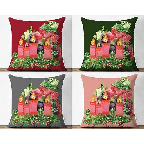 Housse de coussin double face avec bougies de noël, 1 pièce, taie d'oreiller carrée décorative douce pour chambre à coucher, salon, canapé, chaise
Housse de coussin double face avec bougies de noël, 1 pièce, taie d'oreiller carrée décorative douce pour chambre à coucher, salon, canapé, chaise