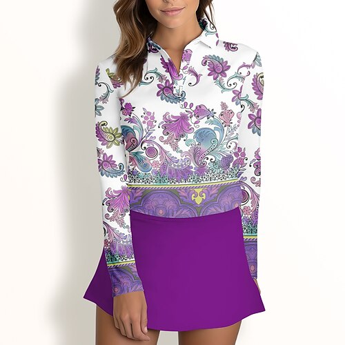 Mujer Camisas de polo Camiseta de golf Polo con botones Transpirable Secado rápido Dispersor de humedad Manga Larga Ropa de golf ropa de golf Ajuste regular Floral Primavera Otoño Tenis Golf pepinillo
Mujer Camisas de polo Camiseta de golf Polo con botones Transpirable Secado rápido Dispersor de humedad Manga Larga Ropa de golf ropa de golf Ajuste regular Floral Primavera Otoño Tenis Golf pepinillo