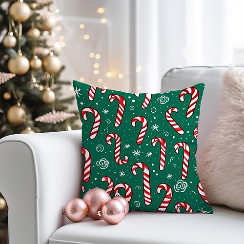 Weihnachts-Zuckerstangen-Doppelseiten-Kissenbezug, 1 Stück, weicher, dekorativer quadratischer Kissenbezug für Weihnachten, für Schlafzimmer, Wohnzimmer, Sofa, Couch, Stuhl
Weihnachts-Zuckerstangen-Doppelseiten-Kissenbezug, 1 Stück, weicher, dekorativer quadratischer Kissenbezug für Weihnachten, für Schlafzimmer, Wohnzimmer, Sofa, Couch, Stuhl