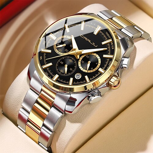 crrju Herrenuhren Luxus Business Wasserdicht Kalender Quarzuhren für Herren Chronograph Edelstahl Armbanduhren
crrju Herrenuhren Luxus Business Wasserdicht Kalender Quarzuhren für Herren Chronograph Edelstahl Armbanduhren