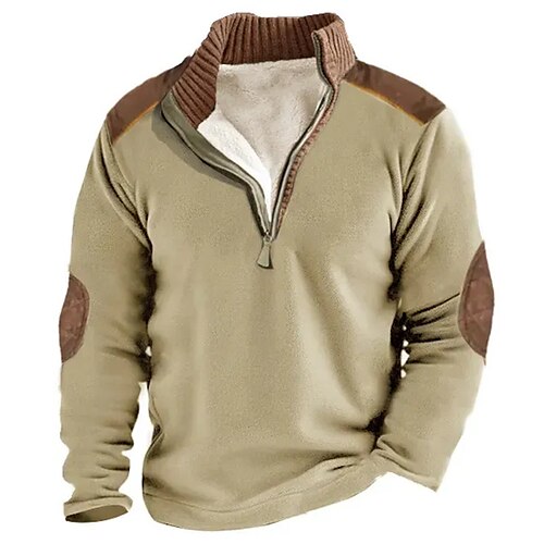 Herren Sweatshirt Pullover Sweatshirt mit Viertelreißverschluss Khaki Stehkragen Farbblock Patchwork Sport Natur Täglich Festtage Strassenmode Basic Brautkleider schlicht Herbst Winter Bekleidung
Herren Sweatshirt Pullover Sweatshirt mit Viertelreißverschluss Khaki Stehkragen Farbblock Patchwork Sport Natur Täglich Festtage Strassenmode Basic Brautkleider schlicht Herbst Winter Bekleidung