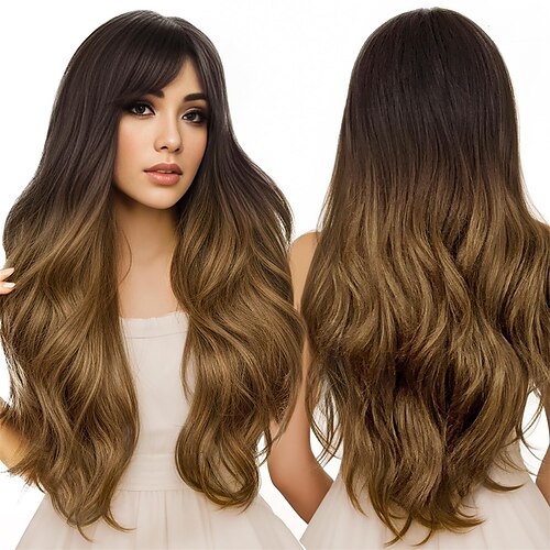 Perruque ondulée longue marron ombré avec frange, perruque ondulée marron foncé pour femme, aspect naturel, perruque de remplacement de cheveux synthétiques pour fête, usage quotidien, 66 cm
Perruque ondulée longue marron ombré avec frange, perruque ondulée marron foncé pour femme, aspect naturel, perruque de remplacement de cheveux synthétiques pour fête, usage quotidien, 66 cm