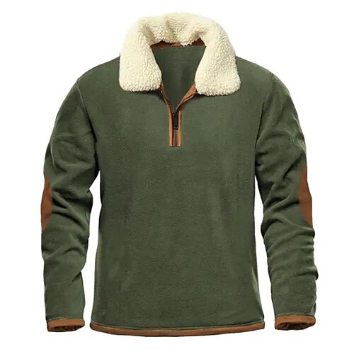 Homme Sweat shirt Sweat-shirt quart de fermeture éclair Vert Revers Bloc de couleur Patchwork Zippé Sport Loisir du quotidien Vacances basique Décontractées Polaire fine Automne hiver Vêtement Tenue
Homme Sweat shirt Sweat-shirt quart de fermeture éclair Vert Revers Bloc de couleur Patchwork Zippé Sport Loisir du quotidien Vacances basique Décontractées Polaire fine Automne hiver Vêtement Tenue