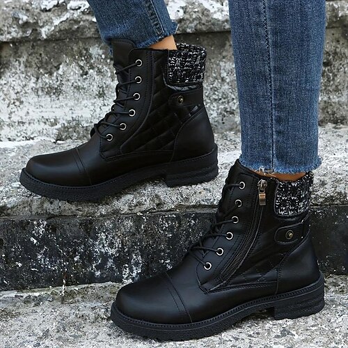 Mulheres Botas Coturnos Botas de amarrar Diário Botas Botas Tornozelo Inverno Ziper Salto Robusto Ponta Redonda Vintage Casual Couro Ecológico Tecelagem voadora Com Cadarço Castanho Escuro Preto
Mulheres Botas Coturnos Botas de amarrar Diário Botas Botas Tornozelo Inverno Ziper Salto Robusto Ponta Redonda Vintage Casual Couro Ecológico Tecelagem voadora Com Cadarço Castanho Escuro Preto